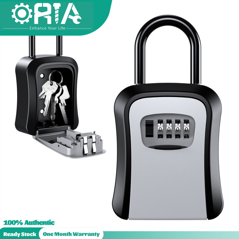 Oria hộp đựng chìa khóa hộp đựng chìa khóa lớn gắn tường an toàn với còng có thể tháo rời tổ hợp 4 chữ số giữ tối đa 5 chìa khóa cho chìa khóa nhà hoặc chìa khóa xe hơi thẻ id chữ u