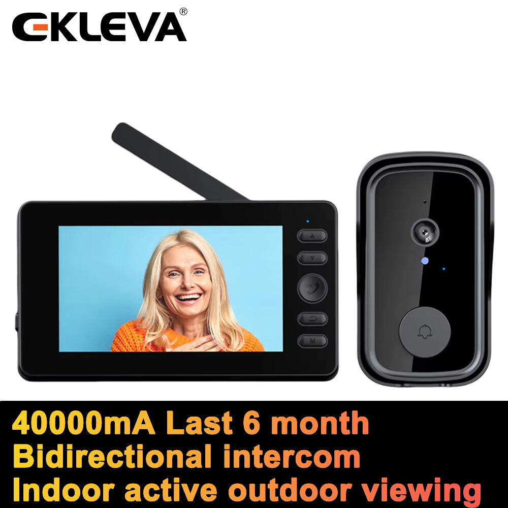  Ekleva Camera chuông cửa Video 2-cách âm thanh chuông cửa với máy ảnh 4.3inch Màn hình HD 1080p Video nhìn trong đêm 120 góc nhìn đối với trang chủ 