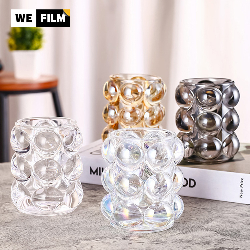 Novelty Glass Pen Holder Makeup Brush Holder Drinking Mug Juice Cup Whisky Glasses Wave Ball Cup Room Decorations for Home Office Desk ราคา 189 บาท*ส่งฟรี