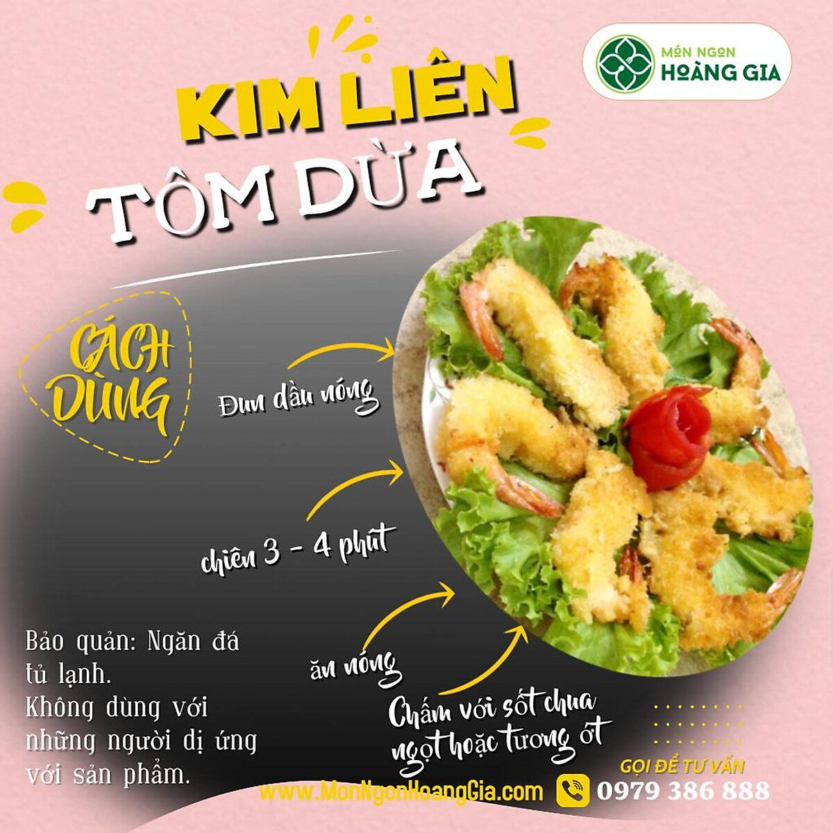 TÔM DỪA KIM LIÊN 500g - món tôm hảo hạng giàu dinh dưỡng