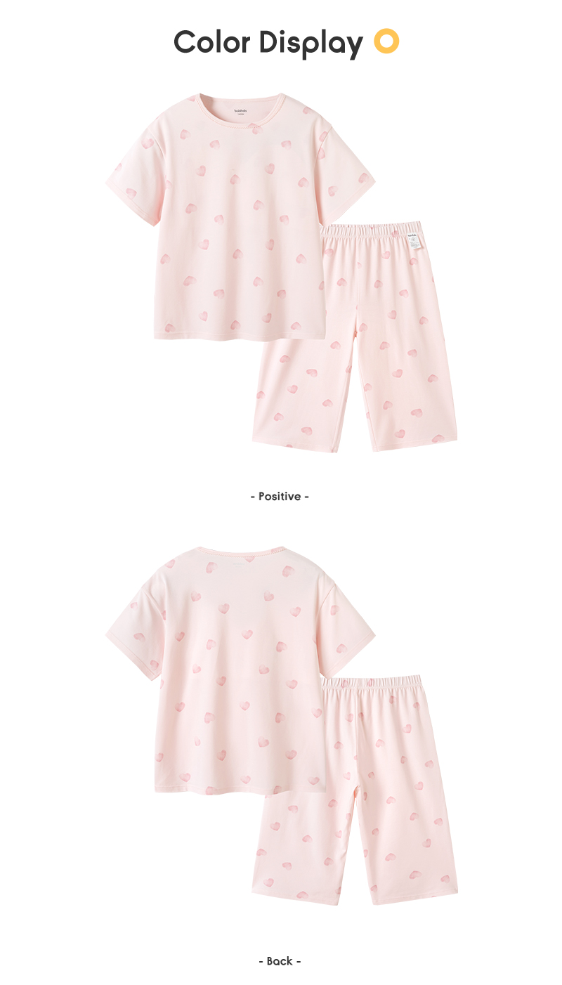 balabala Children Sleepwear Set Summer Air Conditioning Clothing Girl Home Clothing Cool Antibacterial · v2