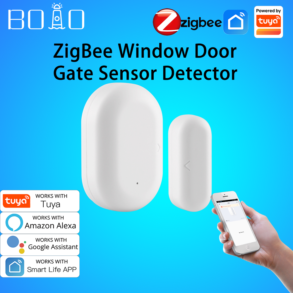 Boio tuya zigbee thiết bị phát hiện cảm biến cửa ra vào cửa sổ thông minh hệ thống báo động an ninh gia đình thông minh điều khiển từ xa ứng dụng tuya cuộc sống thông minh