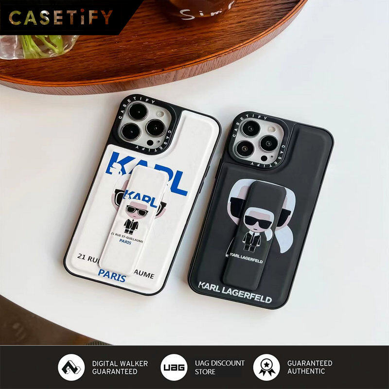 Casetify x karl lagerfeld cho iphone 14 pro max / iphone 13 pro max / iphone 12 pro max / iphone 11 pro max vỏ điện thoại