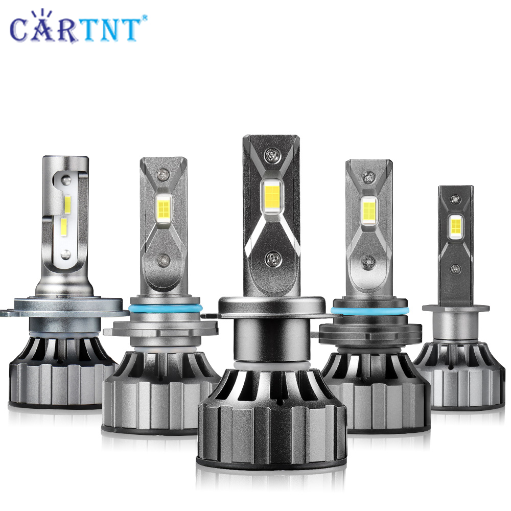 CarTnT Turbo H7 H1 H11 H9 H8 H4 9005 HB3 9006 HB4 9012 HIR2 LED Lights 30000Lm HeadLamp Car LED Headlight Bulbs with Fan 6000K 120W White 12V ราคา 1,035 บาท*ส่งฟรี