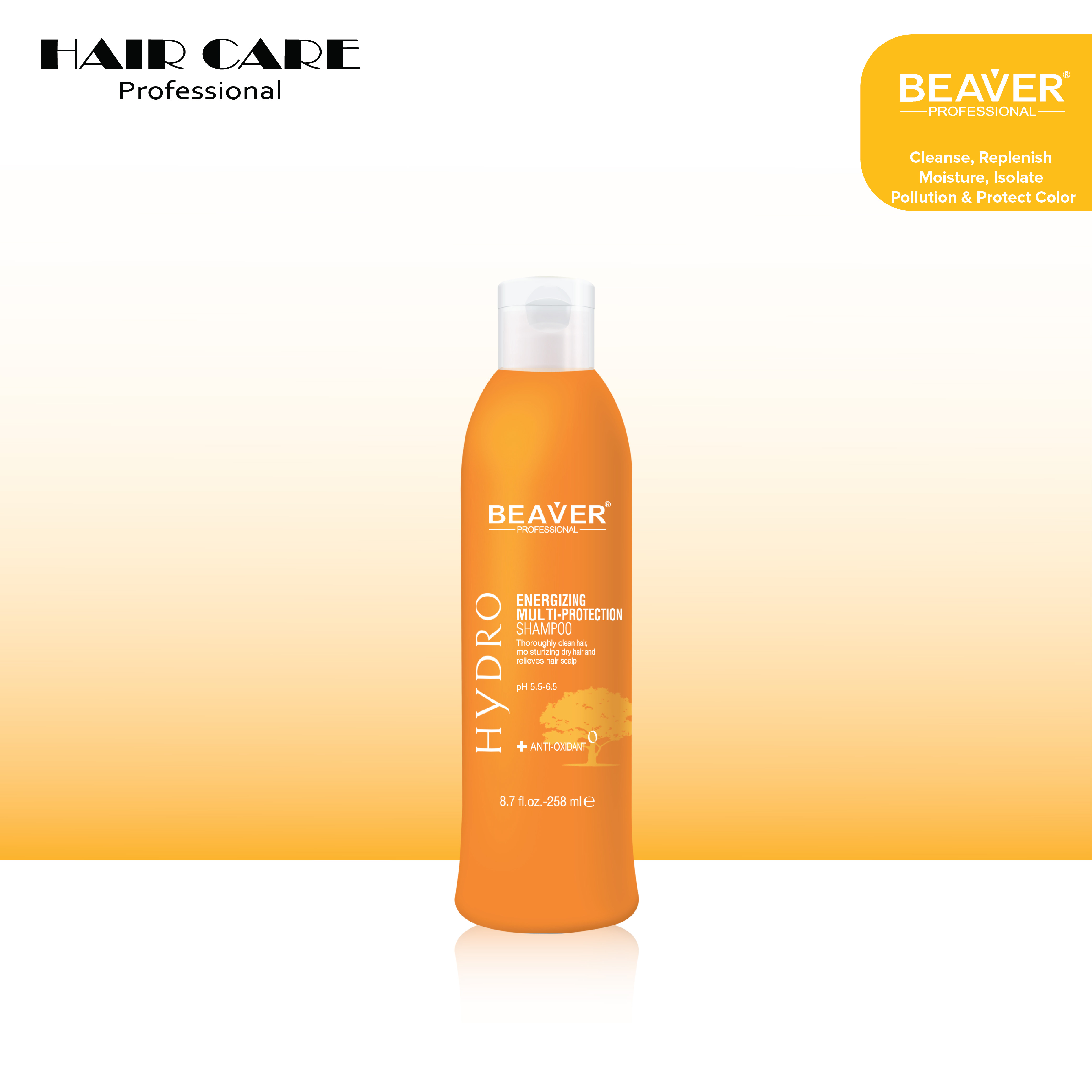 Gambar Beaver Hydro Energizing Multi Protection Shampoo 258ml   For Color   Damaged Hair