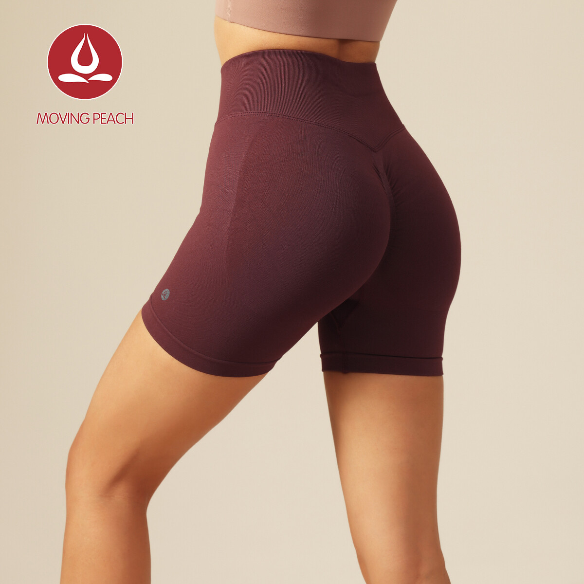 Moving Peach Women Yoga Seamless Shorts High Waist Sport Pants High Elasticity Fitness Breathable Shorts APJ