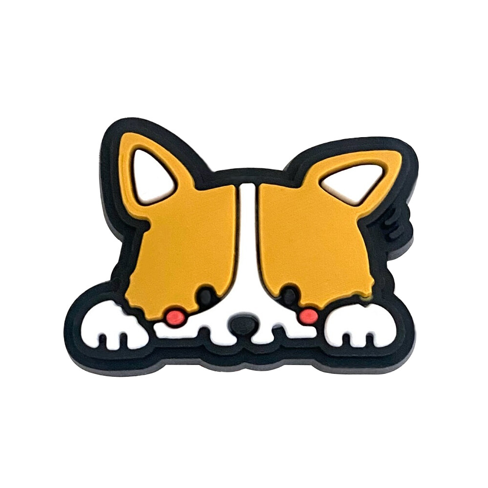Cute Cartoon Puppy Shoe Charms 1PCS Decorate Dog Accessories DIY Corgi Shiba inu PVC Garden Shoe Buckle For Kids Girl Unisex Party Gifts - 7