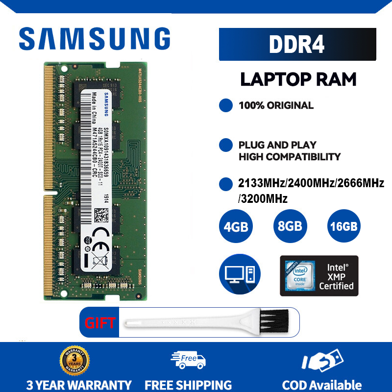 Samsung 16Gb Ddr4 2400Mhz Sodimm Pc4-19200T Ram For Laptop