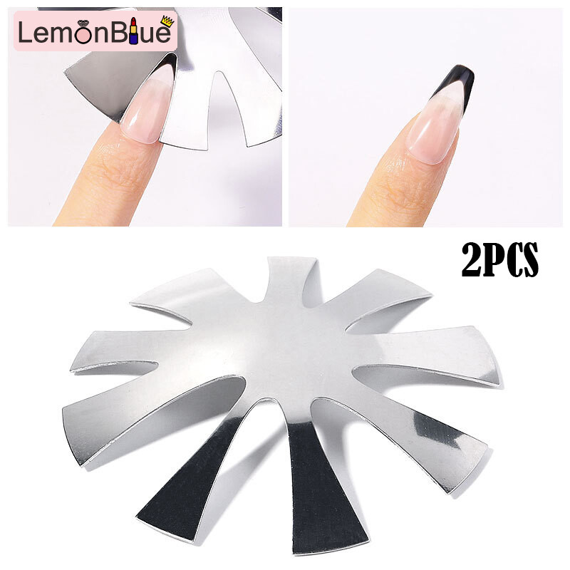Gambar LemonBlue 2pcs Nail Cutter Plate French Manicure Nail Art Making Clipper Plate Module