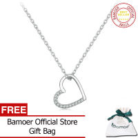 BAMOER The shape of love 925 Sterling Silver Pendant Necklace For Women Fashion Jewelry SCN347