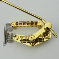 Guyker Tune-O-Matic หย่องกีต้าร์อานหล้อหมุน + Tailpiece Tremolo บาร์หยุดสำหรับกีตาร์เอลพีเอสจีโครเมี่ยมสีดำและสีทอง