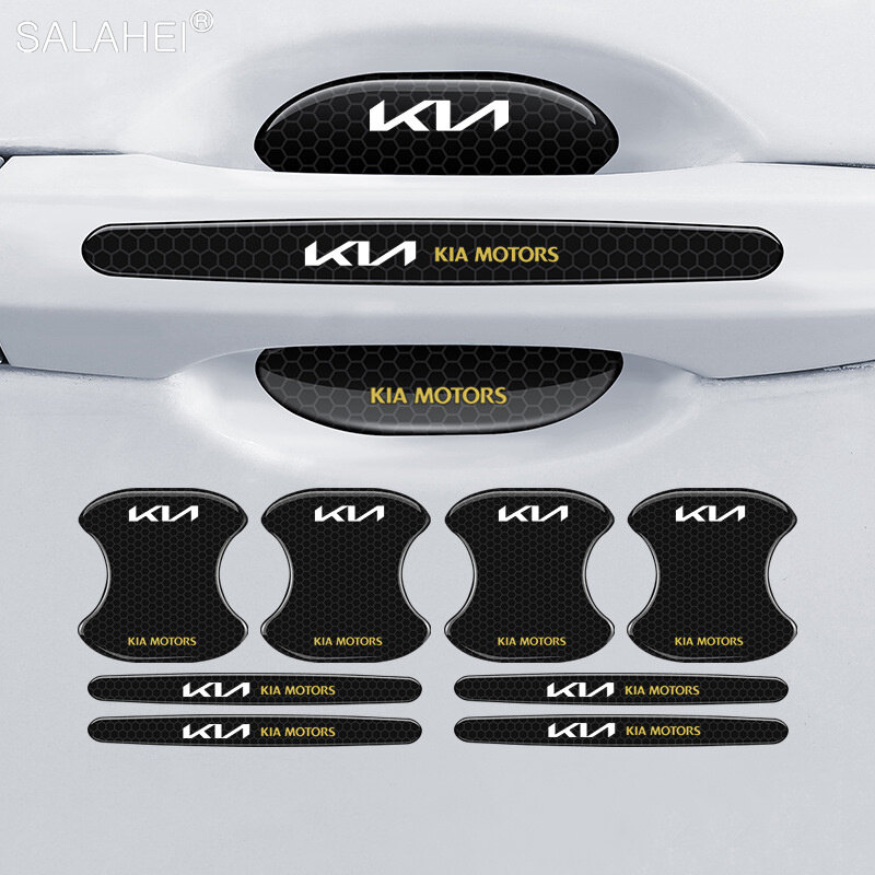 4/8pcs cửa xe tay cầm bát sticker xử lý chống va chạm dải bảo vệ cho kia k2 k3 k4 k5 sorento sportage optima rio ceed cerato venga linh hồn tự động phụ kiện ngoại thất