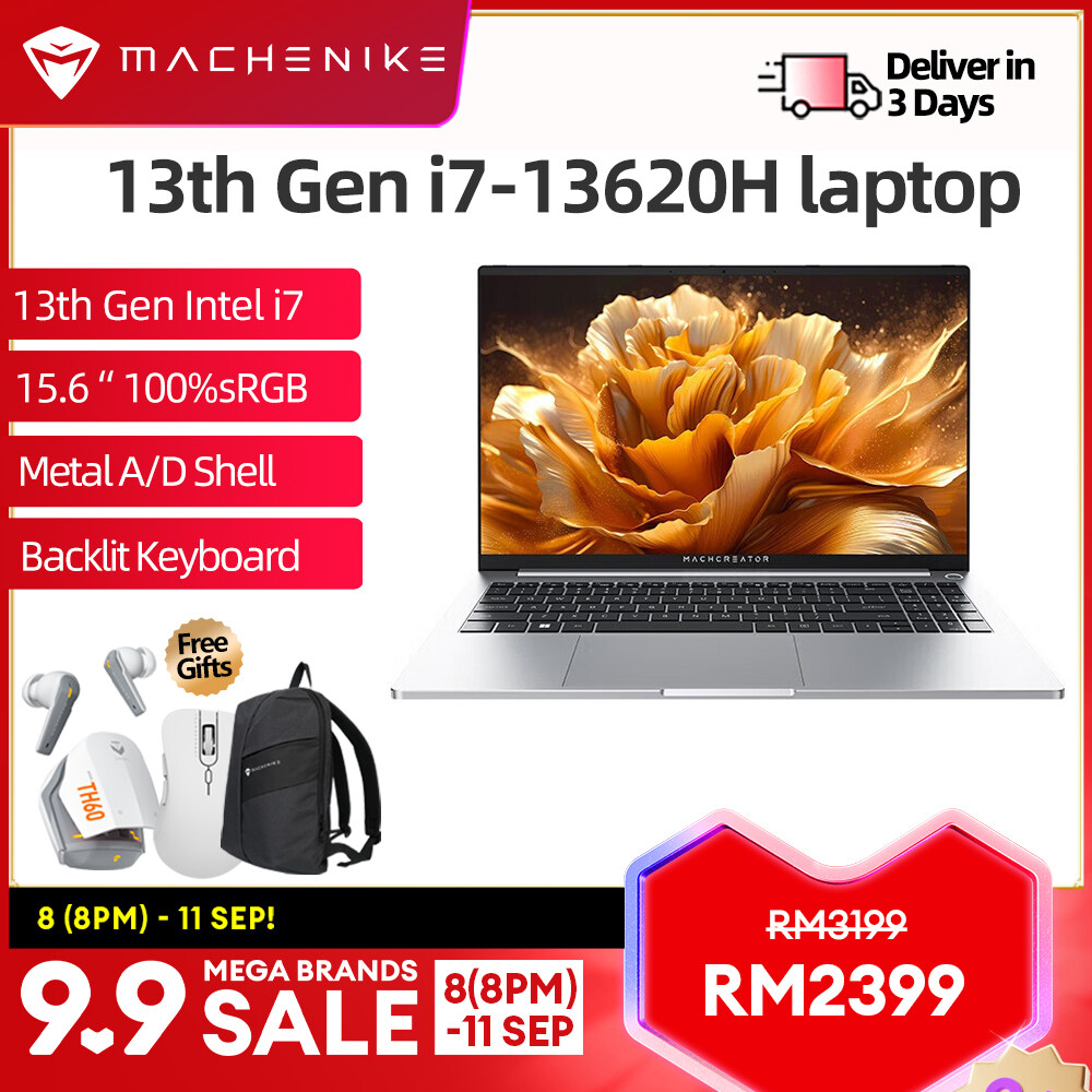 [Delivery in 72 Hours]MACHENIKE Machcreator 15N Intel 13th Gen i7-13620H / Ryzen7 7735HS Laptop 16G RAM 512G SSD 15.6 inch FHD screen 100%sRGB 2025 new laptop for student business