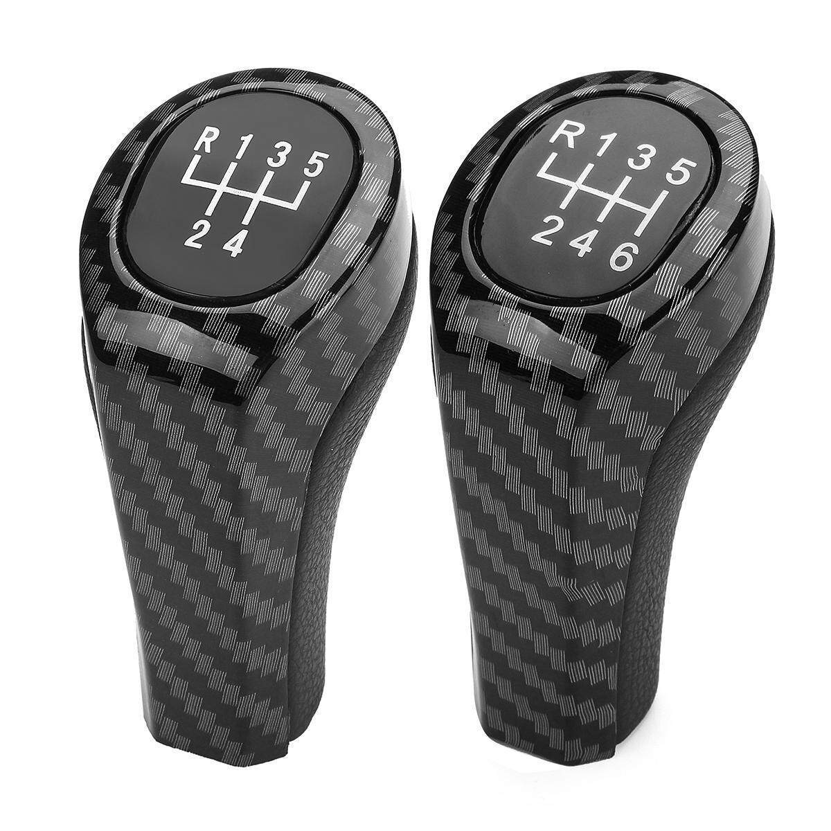 6 Speed Carbon Fiber Manual Gear Shift Stick Knob For BMW E81 E90 E91