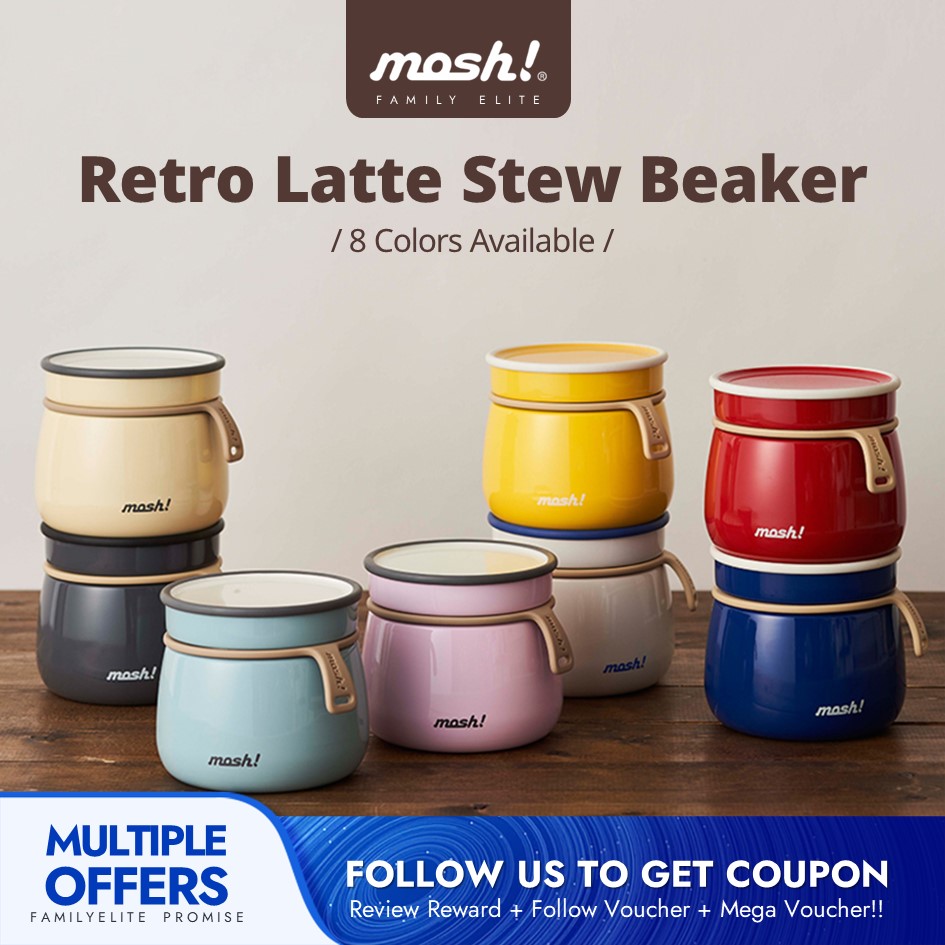 Mosh! bình đựng thức ăn latte bình đựng thức ăn giữ nhiệt, bình đựng thức ăn nóng giữ nhiệt súp, hộp đựng đồ ăn trưa bằng thép không gỉ cách nhiệt chân không chống rò rỉ