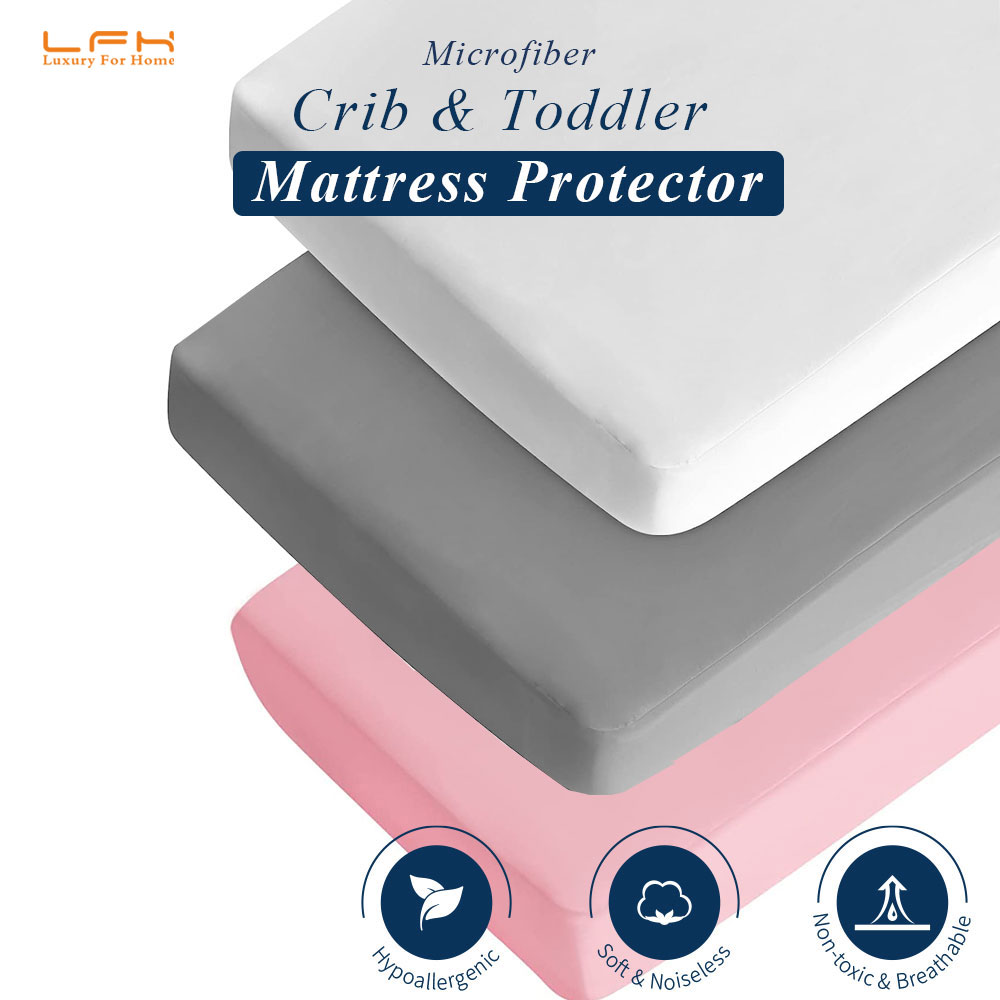 Crib Sheet Pack & Play Fitted Sheets for Baby Girls Boys (71x132x22cm) Portable Playard Mattress Sheets Ultra Soft Microfiber