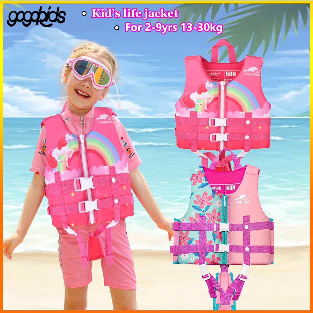 Gogokids áo phao trẻ em áo tắm trẻ em áo bơi áo khoác phao thể thao ngoài trời bơi 1-9 tuổi 13-30kg cho nam nữ