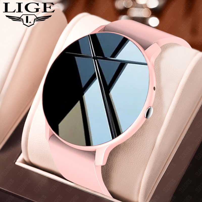 LIGE đồng hồ cho bé gái ngoài trời cuộc gọi Bluetooth đồng hồ không thấm nước cảm ứng đầy đủ oxy máu đồng hồ theo dõi thông minh + Hộp