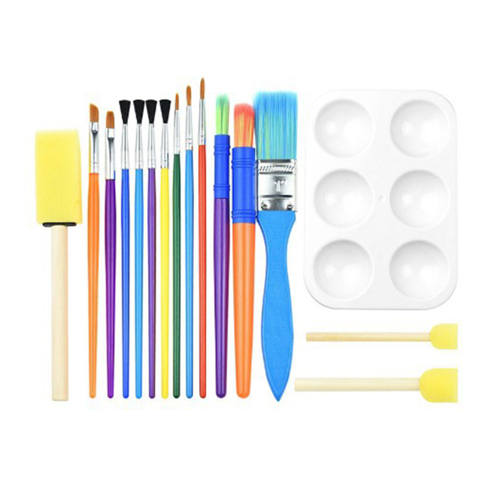 Kids Sponge Painting Brushes 26 Pieces Kids Art & Craft Painting Supply Brushes Sponge Paint Brush Toy Drawing Set for Children Early Education 