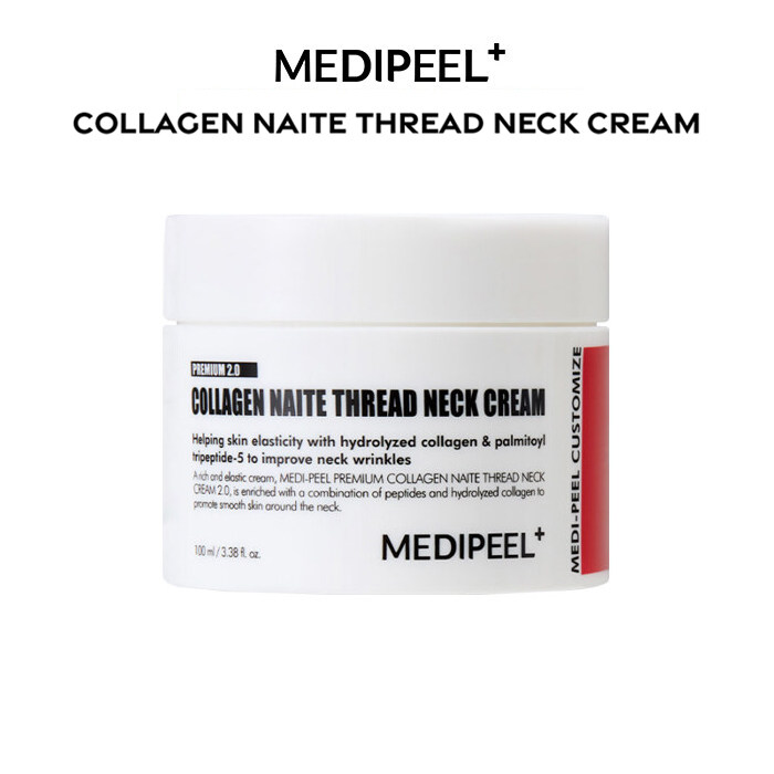 [100% Original] Kem dưỡng cổ ren MEDIPEEL UPGRADED Premium Collagen Naite Thread Neck Cream 100ml #Anti Wrinkle