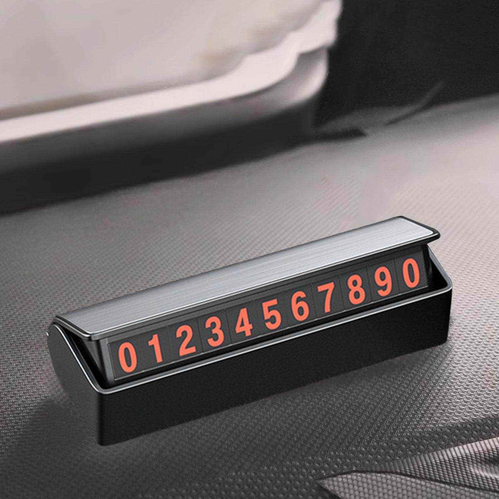 Car Phone Number Plate Luminous Auto Decorations Compact Stop Sign Temporary Parking Number Plate Notification Phone Number Card