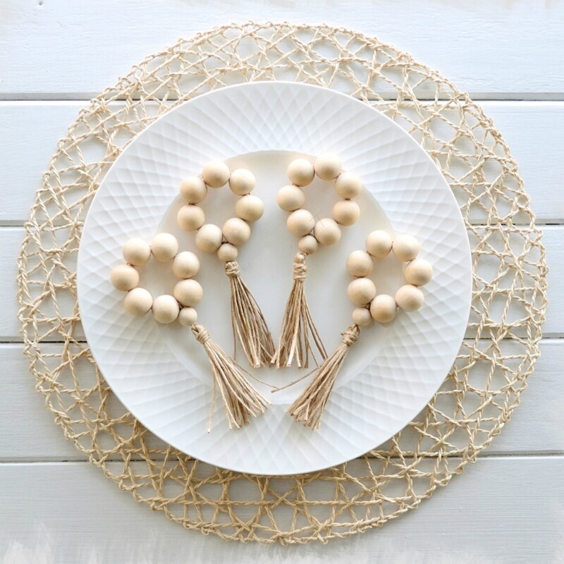 wooden bead table