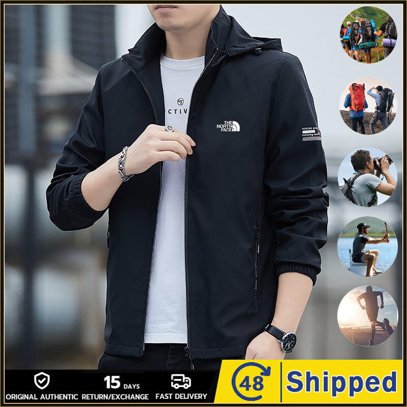 Sports Jacket Hiking Polyester Waterproof Windproof Casual Outdoor Jacket Lager Size 5XL ราคา 479 บาท*ส่งฟรี