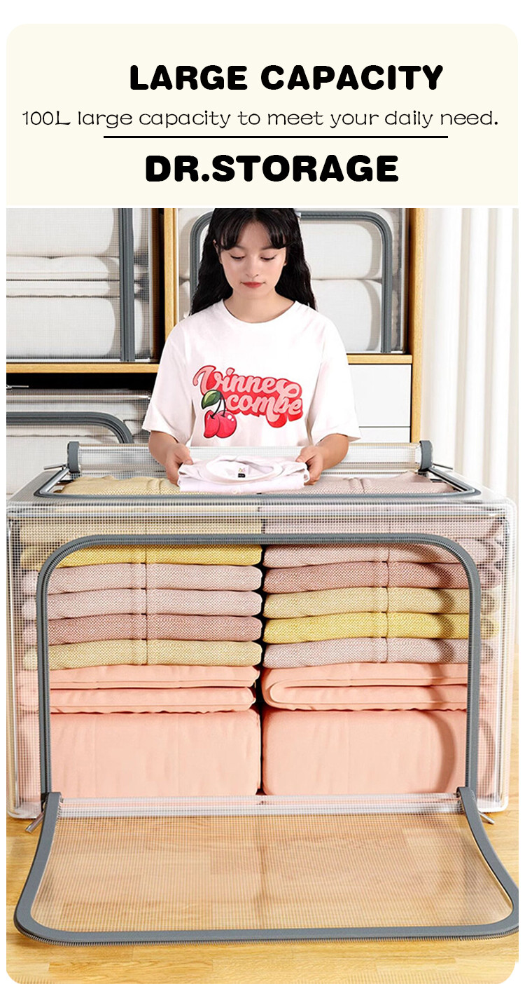 DR.STORAGE Foldable Storage Box, 24L/66L/100L Large Capacity Organizer Container
_voghion.com