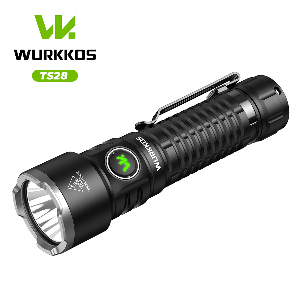 Wurkkos TS28 Portable Flashlight 3200LM 506M Range Boost Constant Current Driver Support Ramping/Stepped Mode 21700 5000mAh Fast Rechargable