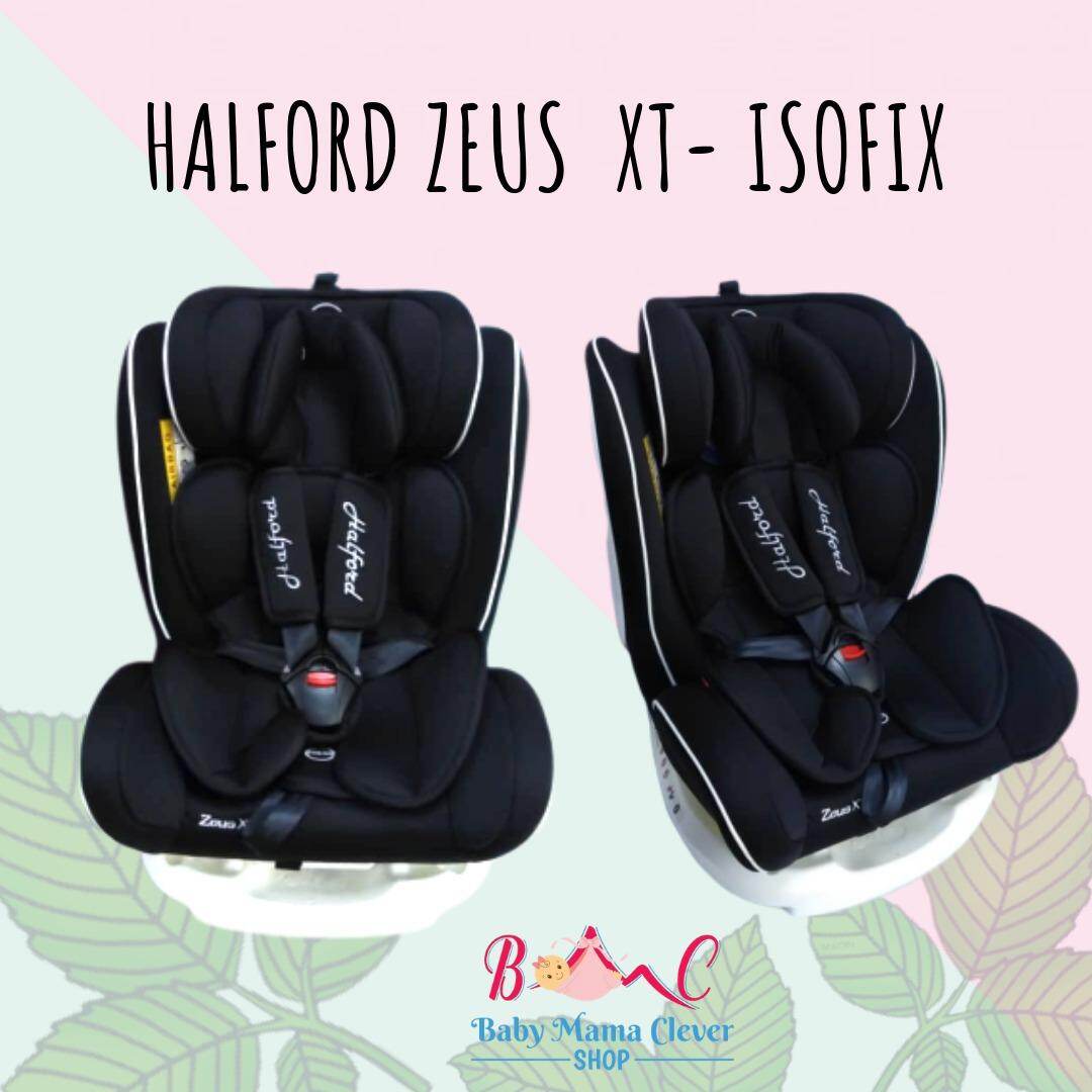 Halford Zeus XT- Isofix car seat Blue Maroon Grey Black Car Seat