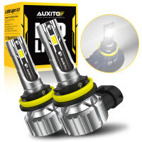 AUXITO 2PC 60W H11 HB3 12000LM HB4ไฟฟน้า LED สำหรับรถยนต์ไฟแอลอีดีสีขาวสบายตาไฟตัดหมอก6500K