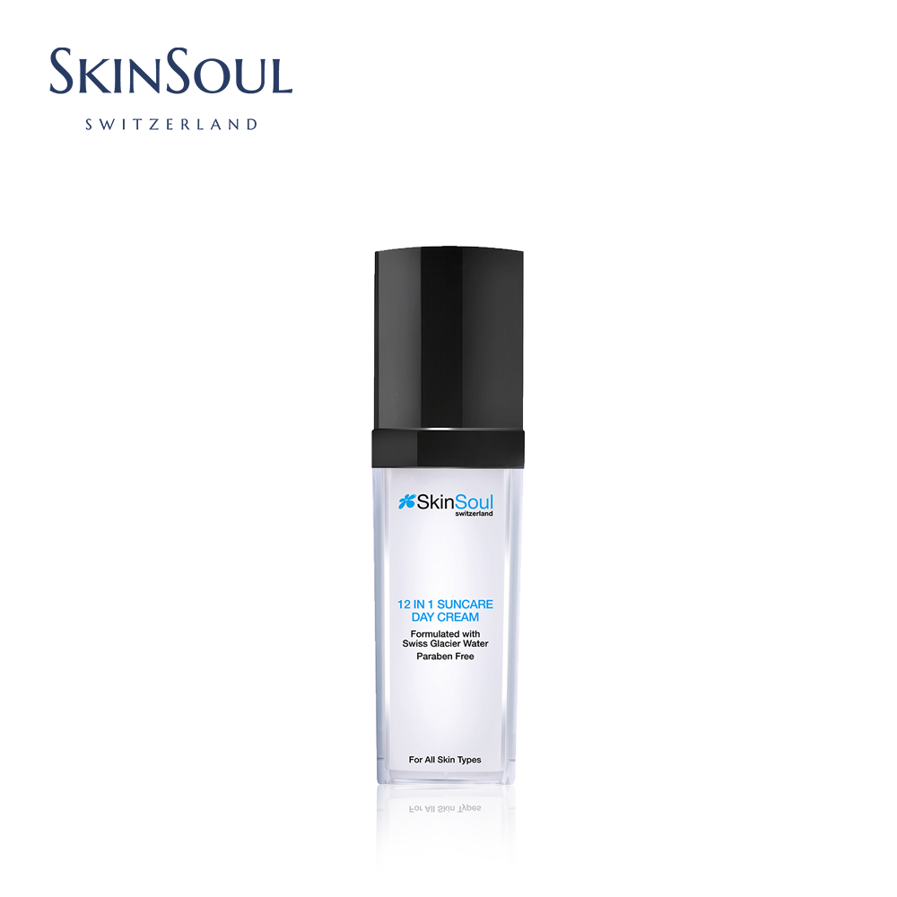 Gambar SKINSOUL 12 IN 1 SUNCARE DAY CREAM | Hydrating | Brightening | Soothing | Anti Aging | Evens Skin Tone | Corrects Blemishes | Protects Skin from UV Rays