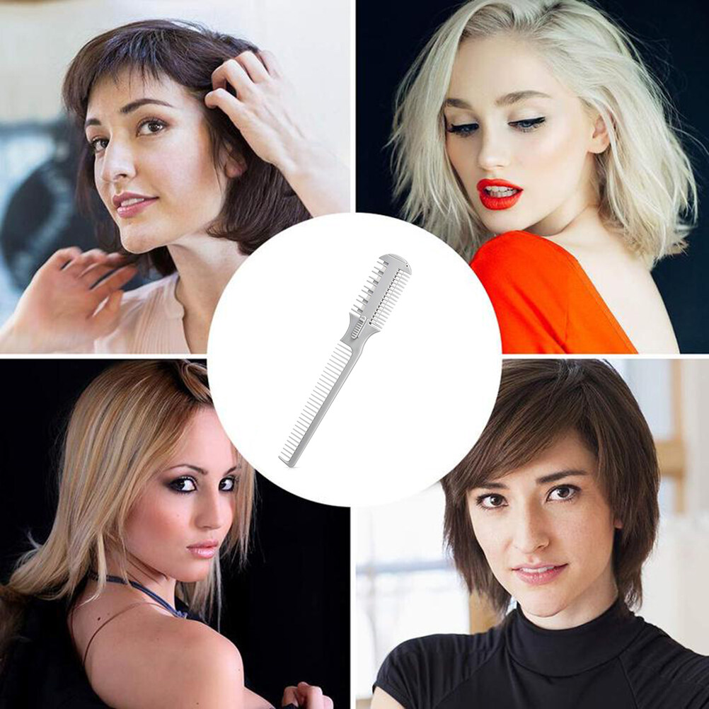 Lược Cạo Tóc, Lược Tỉa Tóc Hai Mặt Lược Cắt Tóc, Lược Chải Tóc Với Lưỡi Dao Cạo