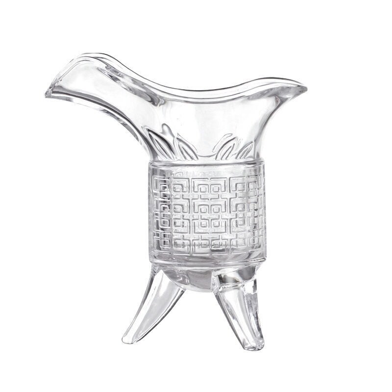 Gambar high quality Emperor wine glass marquis glass crystal glass white wine glass imitation ancient household three legged small wine glass personality spirit glass