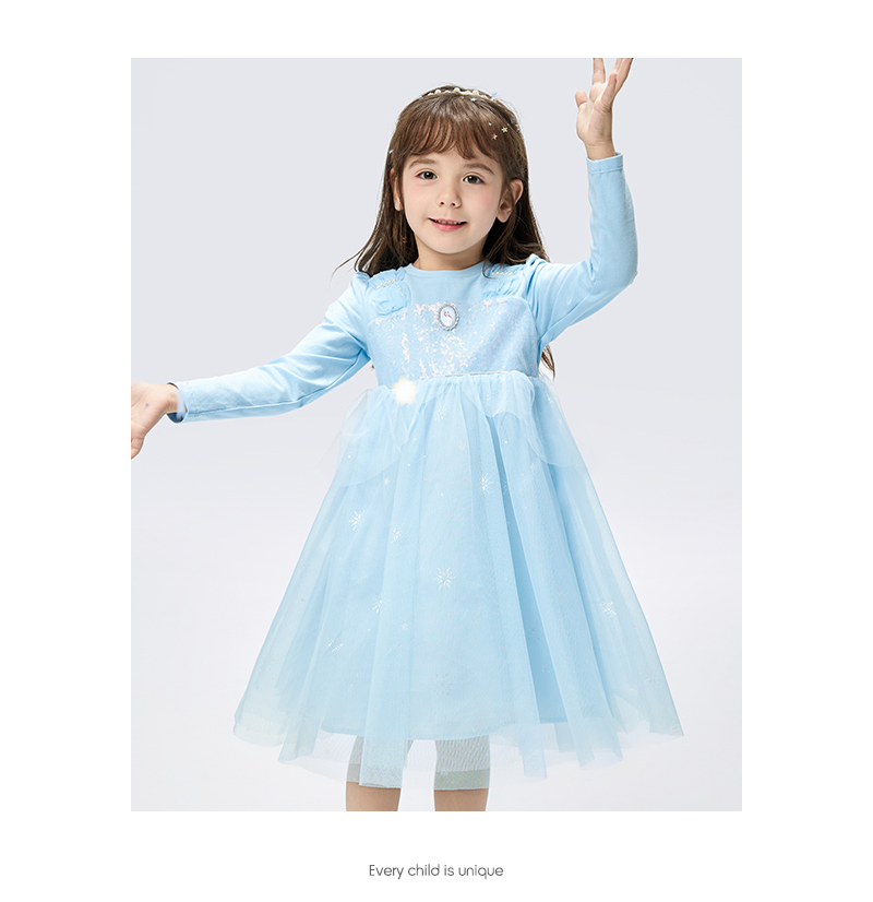 バラバラ子供服 女の子用ドレス 2024年夏 メッシュスカート