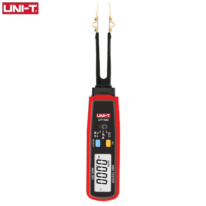 Máy kiểm tra smd uni-t ut116c nhíp có thể xoay đo pin điện áp 36v đồng hồ vạn năng diode led máy kiểm tra tụ điện điện trở