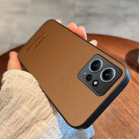 ROAZIC For Redmi Note 12 4G Phone Case Luxury Business Style Retro PU Leather Lens Camera Protection Soft Silicone Back Cover CP01