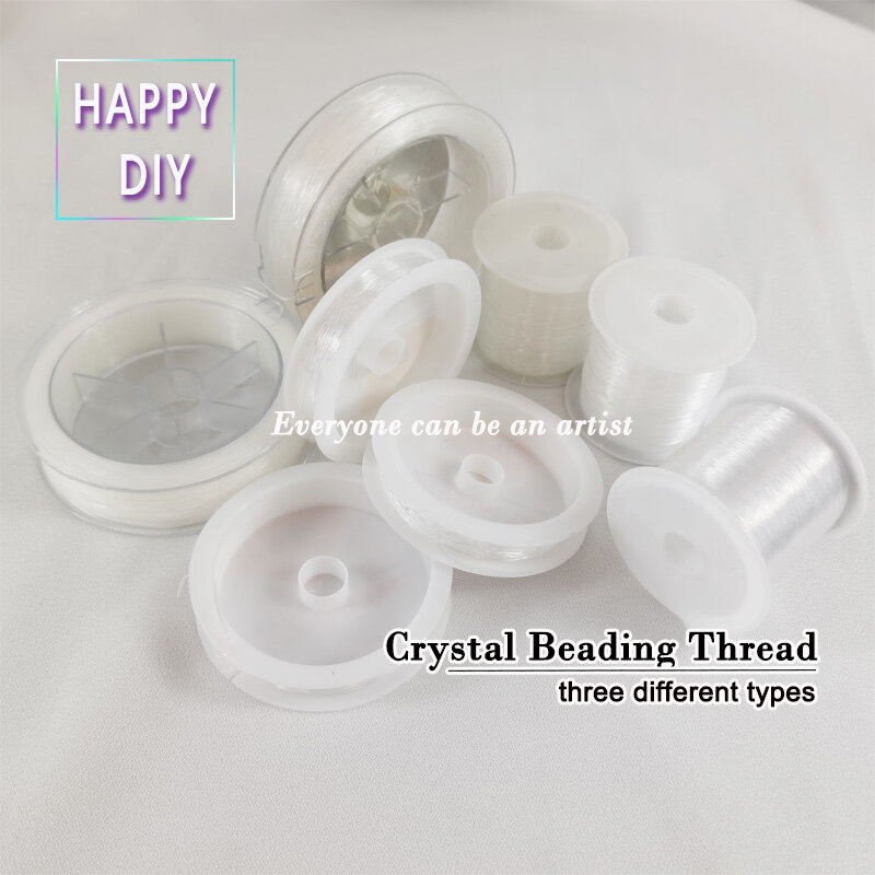 Tự làm 0.5mm-1.0mm đàn hồi pha lê TPU hạt khâu chỉ phụ kiện trang sức thủ công các bộ phận
