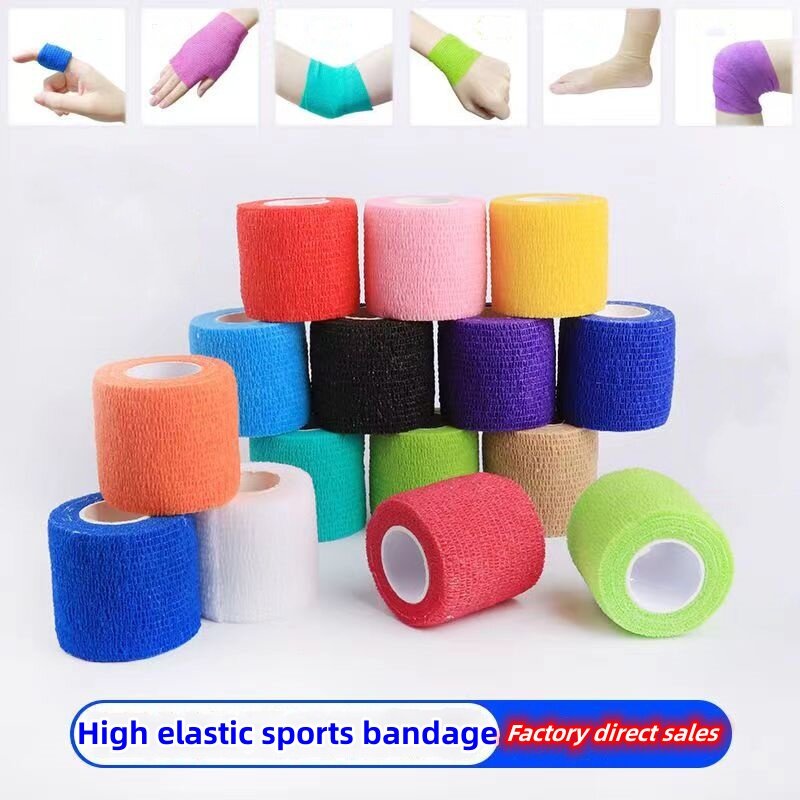 1 Roll Colorful Self Adhesive Elastic Bandage Wrap Tape for Finger Ankle