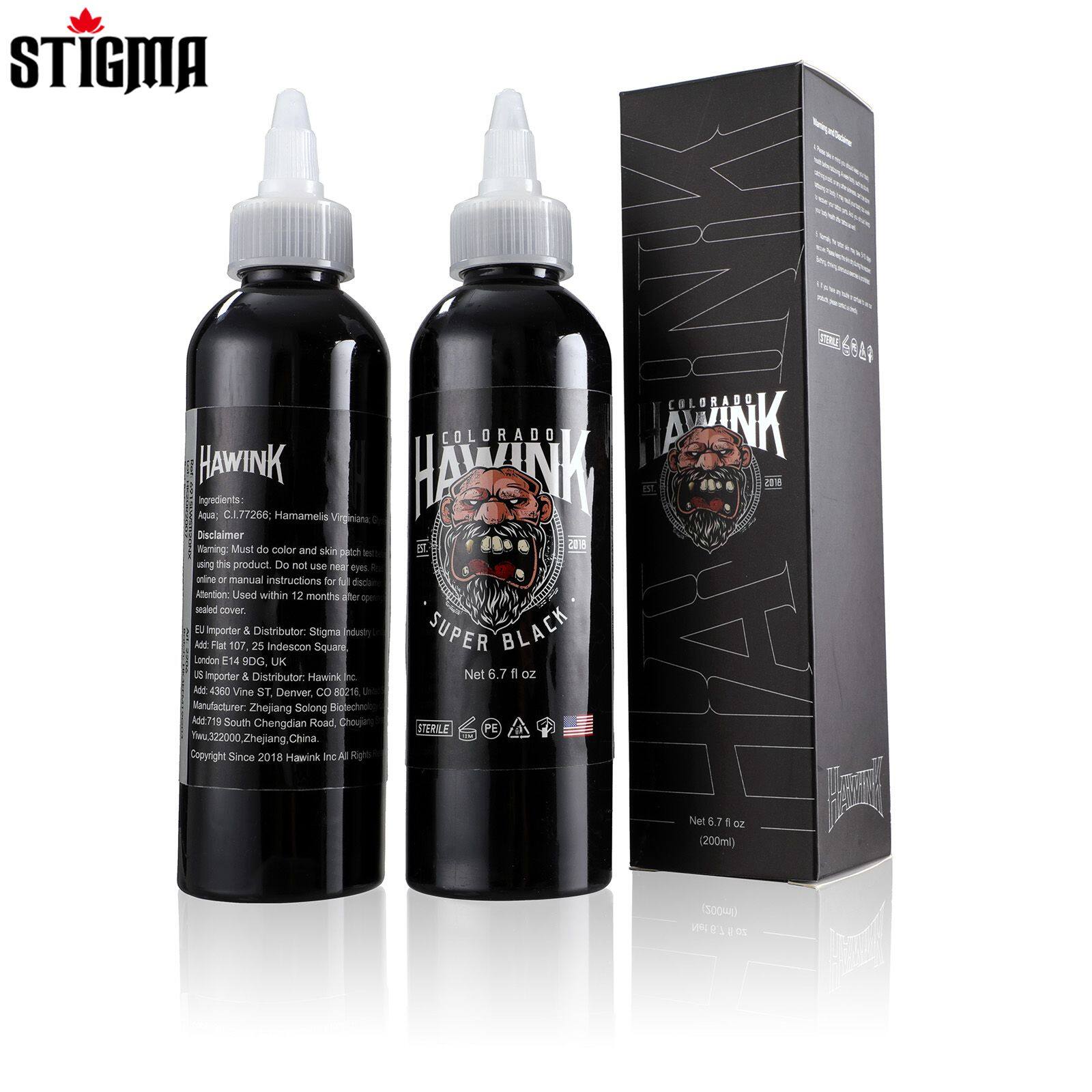 Mực xăm stigma 200ml màu đen chuyên nghiệp để vẽ hình xăm nghệ thuật cơ thể mỹ phẩm dụng cụ thực hành tự làm