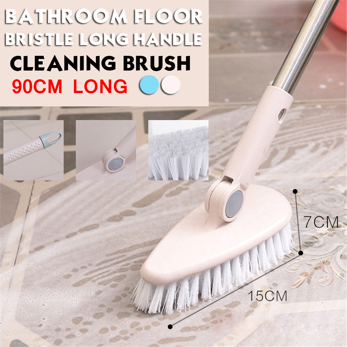 Hard Wool Witness Brush Cleaning Floor Brush Long Handle Bathroom Long Handle Cleaning Brush Tile Brush Shower Brushes Floor Cleaner Spa Shower