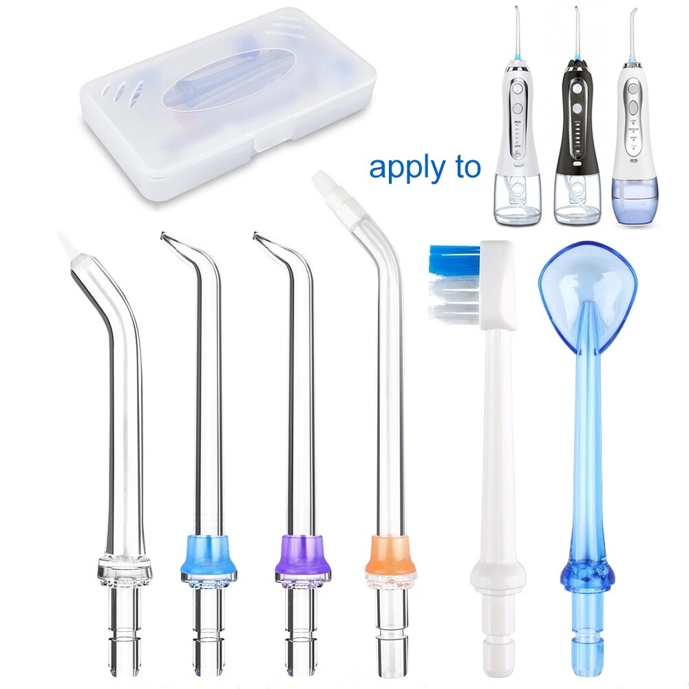 Gambar ?Ready? PortableTips Nozzles Sets for kinseibeauty Oral Irrigator Dental Water Flosser Teeth Cleaner Replacement Accessory With Box