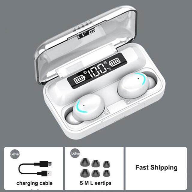 VAORLO Tai Nghe Bluetooth TWS Tai Nghe Không Dây Âm Thanh Siêu Trầm 9D Tai Nghe Thể Thao Nhét Tai Điều Khiển Cảm Ứng Chống Nước Kèm Micro