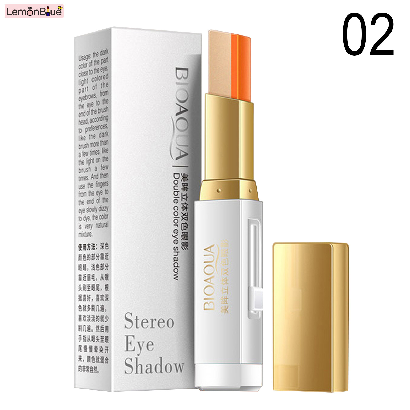 Gambar Eye Shadow Stick Waterproof Double Colors Gradient Long Lasting Eyeshadow Pen Waterproof Double Colors Gradient Eyeshadow Pen Long Lasting Eye Shadow Stick