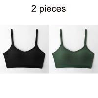 Pure cotton bra vest all-in-one no-wear bra suspender wrap breast beautiful back student girl sexy push-up tube top