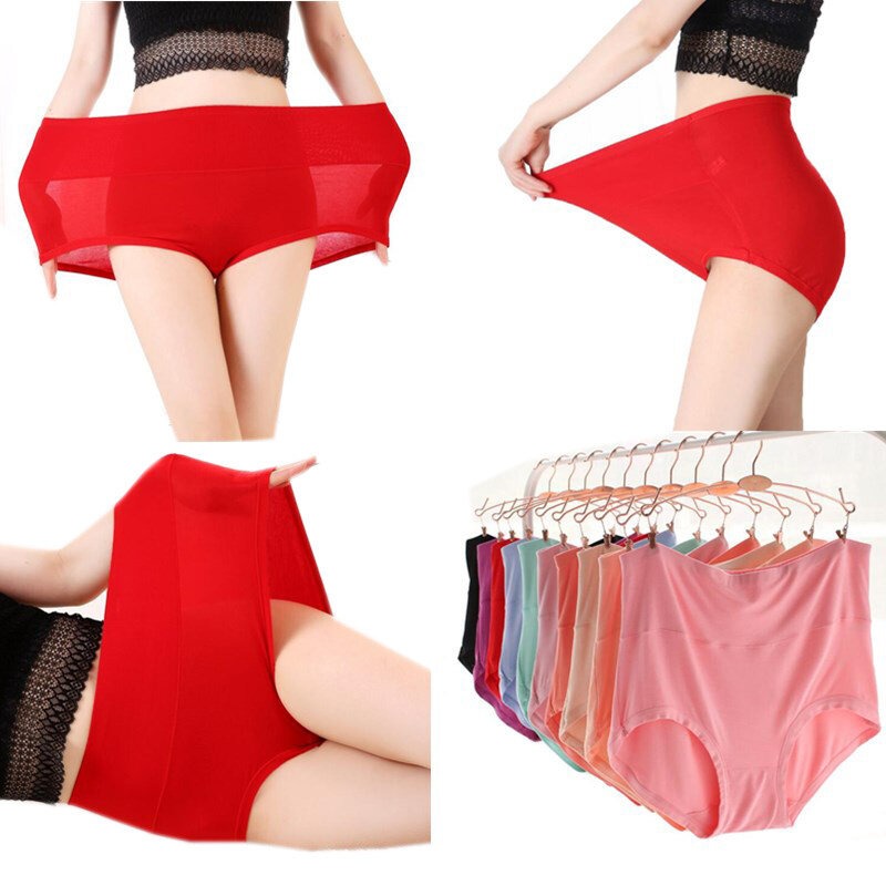 Yingbao Menstrual Period Underwear Panties Women High waist Bamboo Fiber  Big Size Physiological Ladies Brief Plus Size