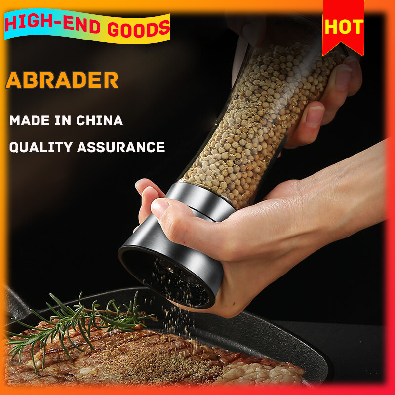 Gambar Stainless Steel Black Pepper Grinder Household Manual Black Sesame Grinding Bottle Freshly Ground Pepper Cumin Sea Salt