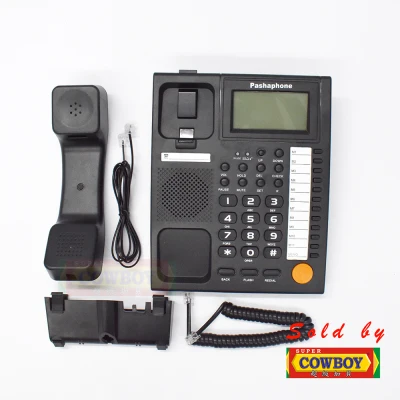 Pashaphone KX-T883CID landline Caller ID Phone [Black/White] / Office Phone (1)