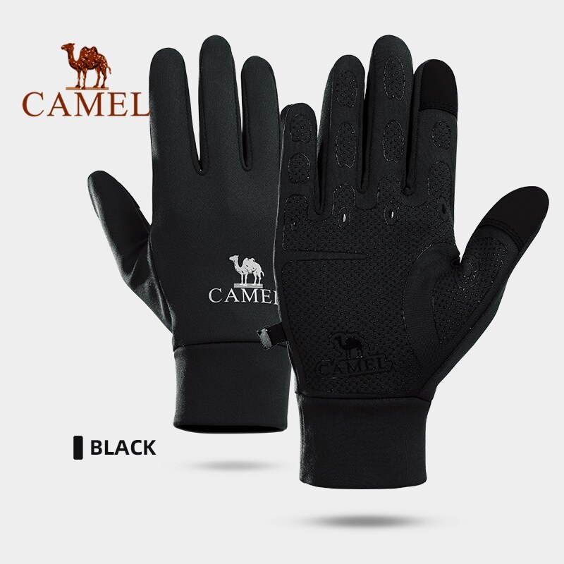  Lạc Đà màn hình cảm ứng găng tay đi xe đạp giữ nhiệt ấm áp mùa đông Găng tay che ngón Găng tay xe mô tô xe đạp 