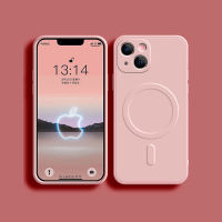 เคสชาร์จไร้สายแม่เหล็ก AUOVIEE สำหรับ Magsafe สำหรับ iPhone18 17 16 15 13 12 11 14 18 Pro Max Mini  Plus 16E 17E ปลอกซิลิโคน TPU แบบนิ่มเหลว